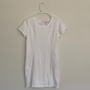 Anthropologie Skies are Blue White Linen Mini Dress